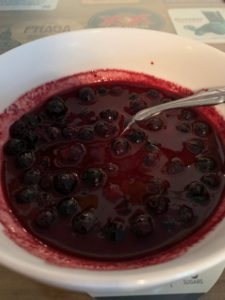 baked blueberries in bowl